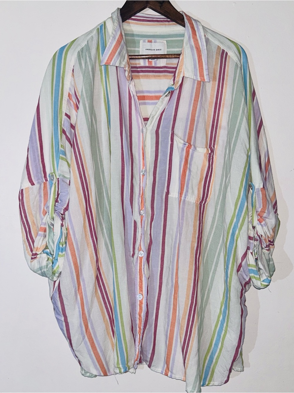 AE Go Big Oversized Shirt SIZE LARGE